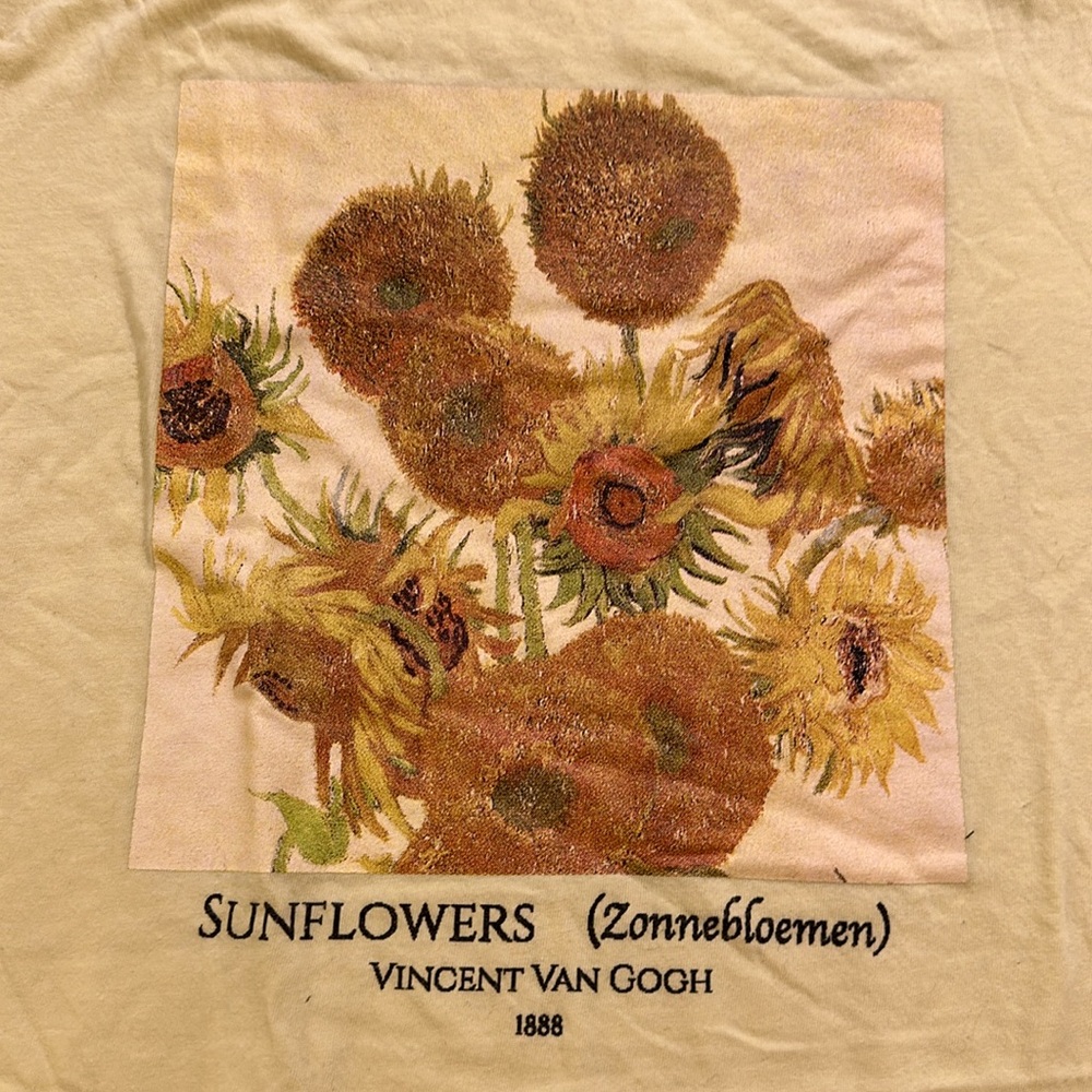 Van Gogh Sunflowers tee shirt